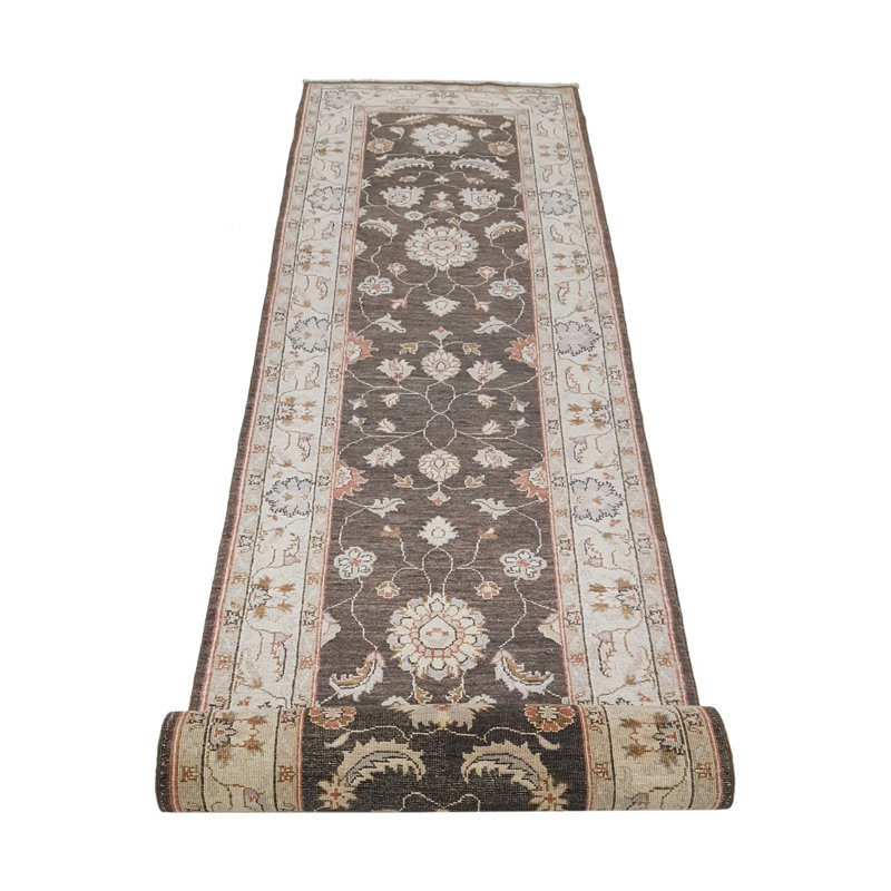 Davey Hand Knotted 3x10 Brown Runner