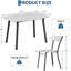 Ensemble de table de salle à manger 5 pièces pour 4, table de cuisine en MDF de 43 po et 4 chaises, peu encombrantes, blanc-131238480-131238482-131238478-131238475