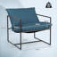 71cm Wide Straight Metal Patio Sofa