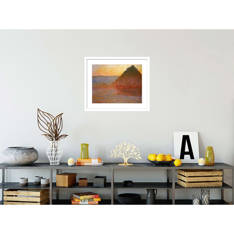 «Haystacks Impressions» par Claude Monet, impression giclée sur cadre, H 23,5 po x l 28,29 po