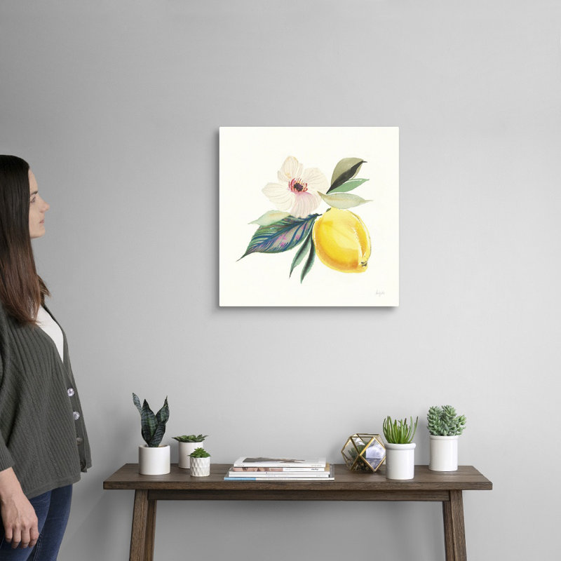 Reproduction d’art sur toile, "Citrus Summer III" par Kristy Rice, H 20 po x l 20 po x P 1,25 po, Toile tendue