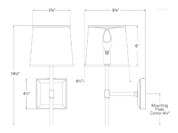 Kate Spade New York Bradford Medium Sconce, Soft Brass/Mirror