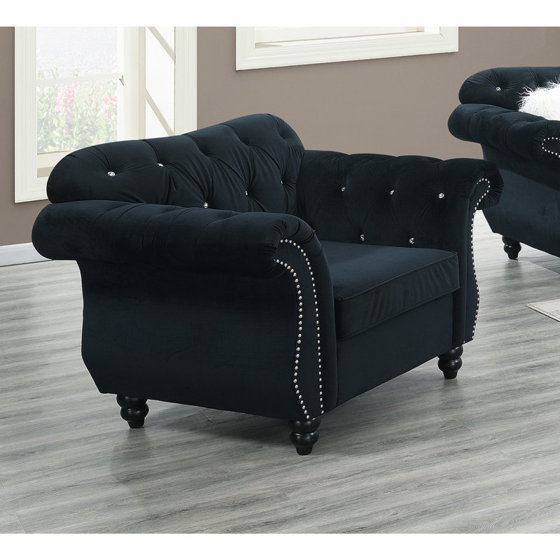 Fauteuil en velours formel de luxe 1pc