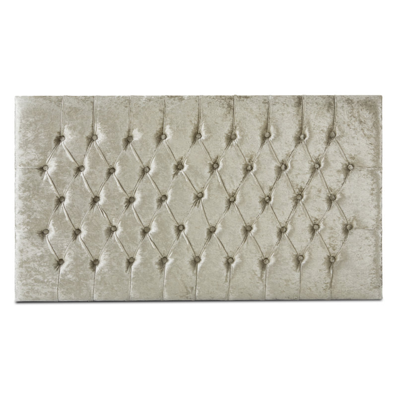 Bresnahan Upholstered Chenille Headboard, Small Double (4'), Silver