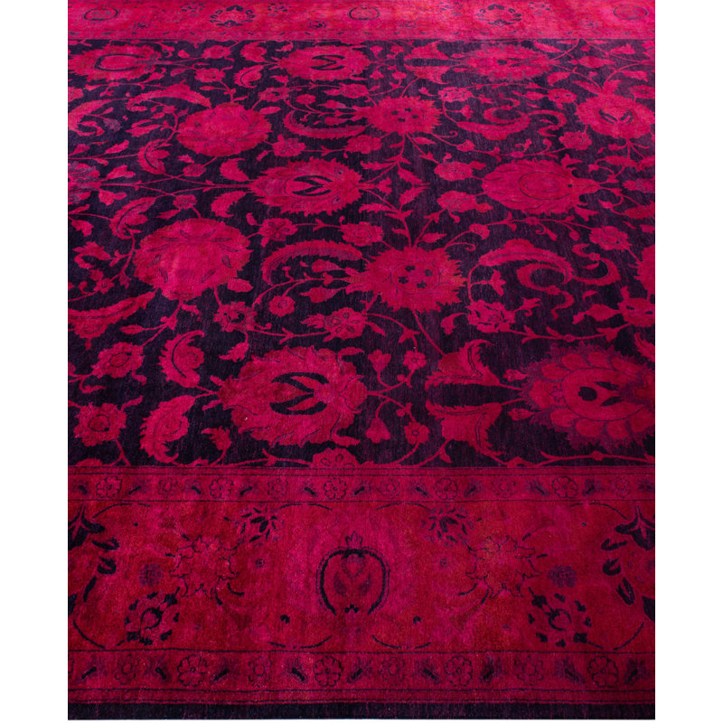 Overdyed One-of-a-Kind 9' 2" X 12' 5" Hand Knotted Area Rug