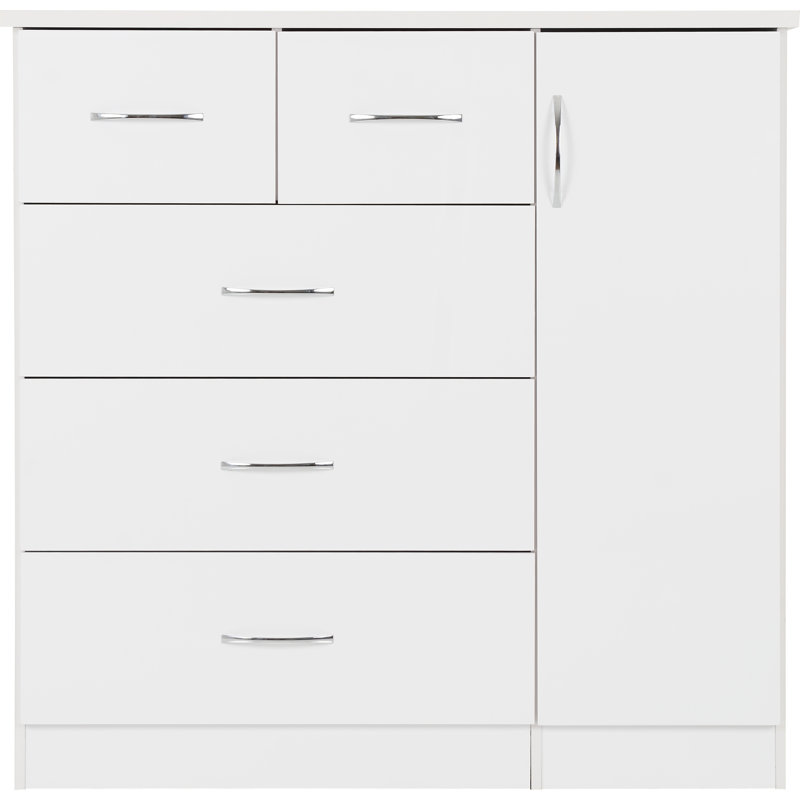 Cascio 1 Door Wardrobe, White Gloss