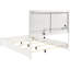Contemporain 4 grands lits avec commode blanche doublée de feutre brillant, losange et rangement organisé
