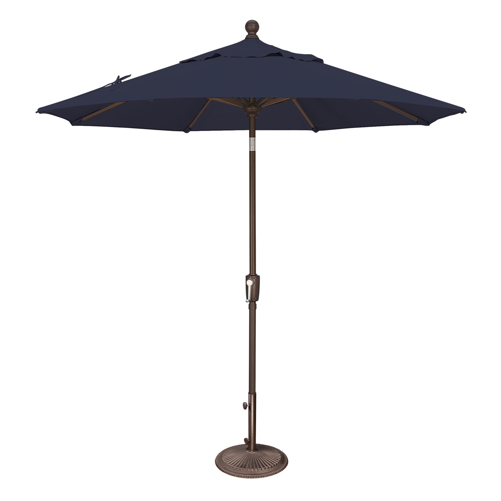 Launceston Market Umbrella, Bronze, 96" H x 90" W x 90" D, Navy Sunbrella Acrylic