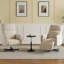 Fauteuil d'appoint électrique pivotant 360 avec charge, velours beige, pour la maison et le bureau, étapes d'assemblage simples, fauteuil inclinable électrique de type C, rembourré de velours, beige, relaxant au bureau ou dans le salon, rapide