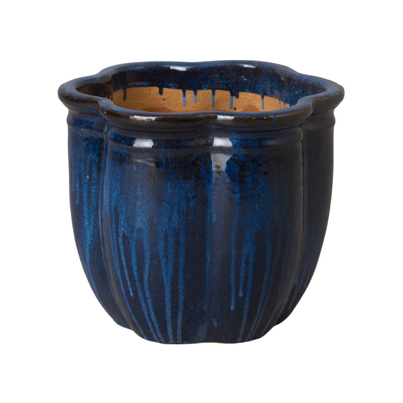 Pot à fleurs Pratherville, Bleu, H 14 po x l 16 po x P 16 po