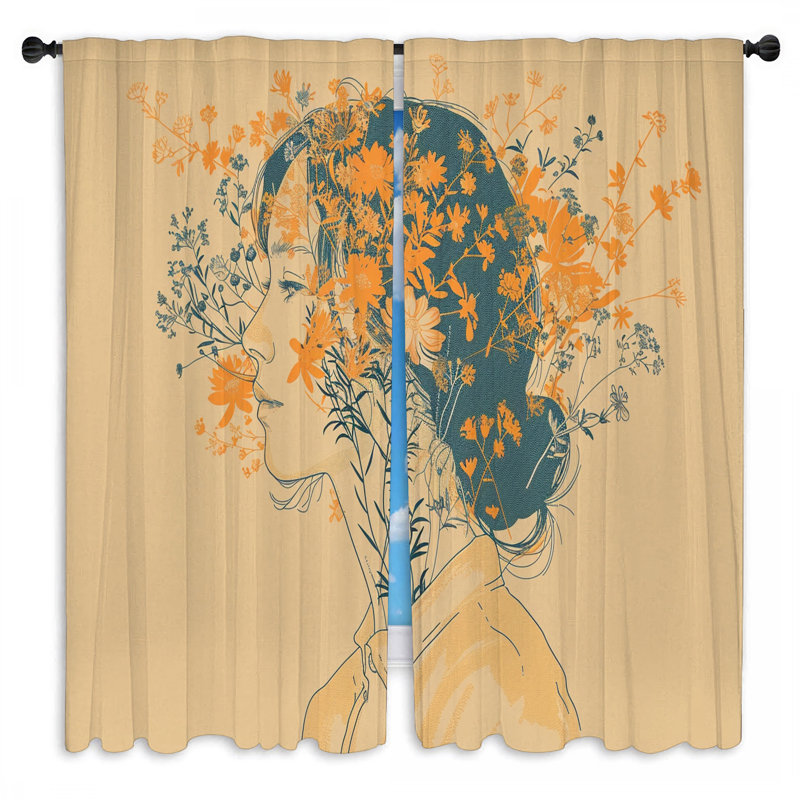 Paire de rideaux obscurcissant en polyester Riesha, L 56 po x L 78 po