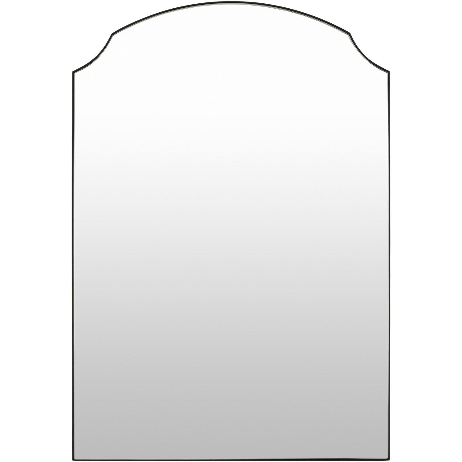 52" Accent Mirror, Matte Black, 35" x 24"