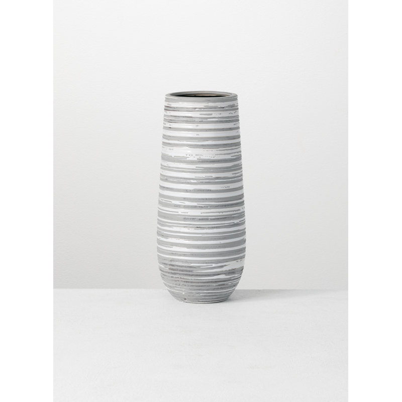 Vase de table à rayures Bevan
