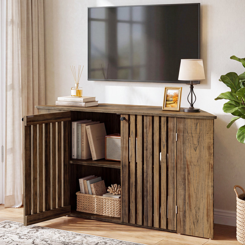 Meuble télé de coin 53 po avec tablette de rangement pour téléviseur de 65 po ou moins