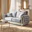 Canapé moderne de 170 cm en velours brossé avec accoudoirs arrondis et finis en métal doré-1671587154-1672124261