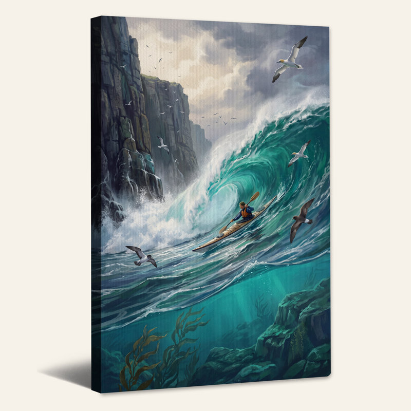 Art mural sur toile Kayaker, H 18 po x l 12 po