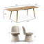 Ensemble de table de salle à manger pour 6 personnes avec table extensible et 6 chaises rembourrées en tissu Tweed-680568328