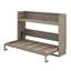 Twin XL Size Horizontal Murphy Bed With Desk, LED Light And USB Charging Station, Murphy Bed For Living Room, Guest Room