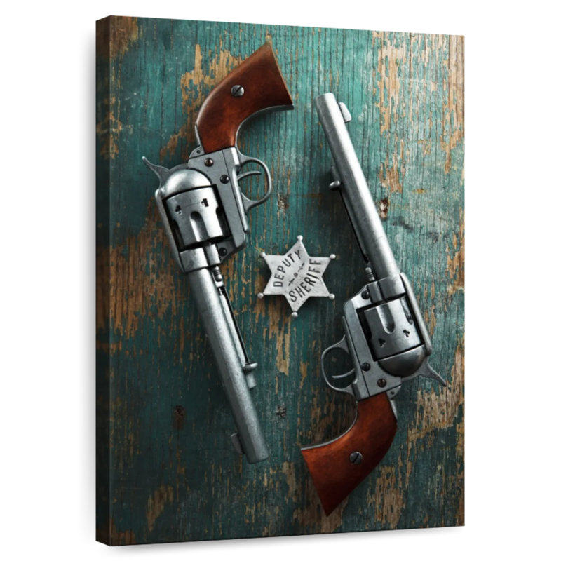 Sheriff Revolvers, 24" H x 16" W