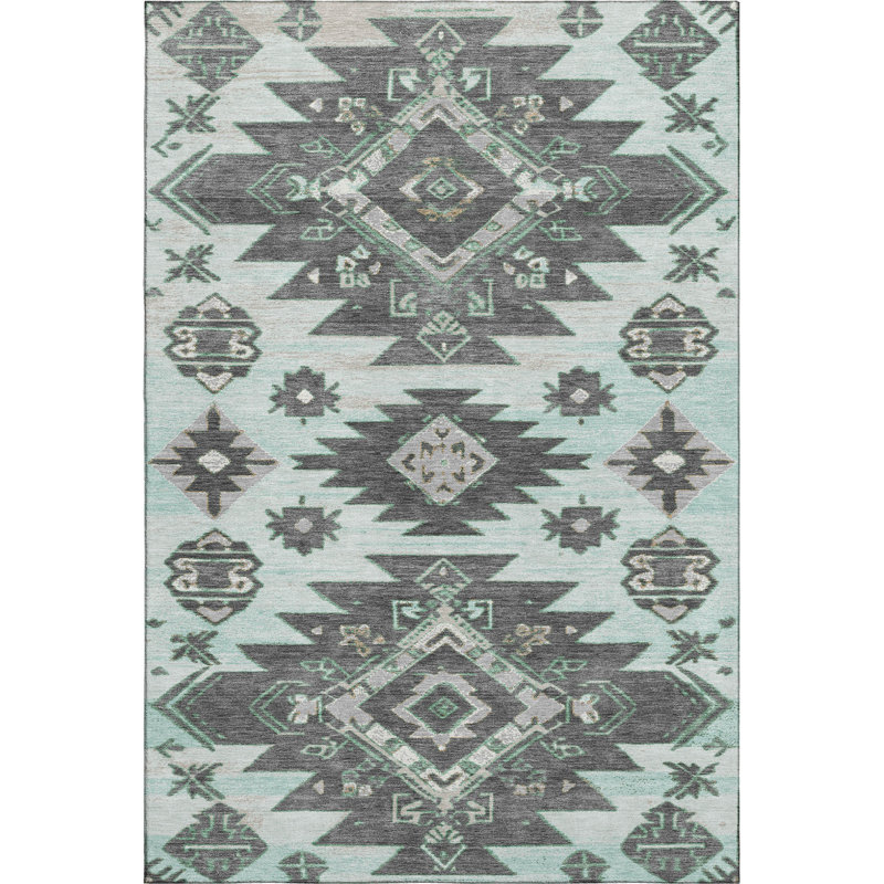 Premium Machine Washable Ralston AMF1945 Tribal Rug, Rectangle 5' x 7'6"