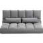 Chaise de lit convertible convertible - Canapé pliant gris, dossier réglable et 2 coussins, peu encombrant, construction convertible et construction