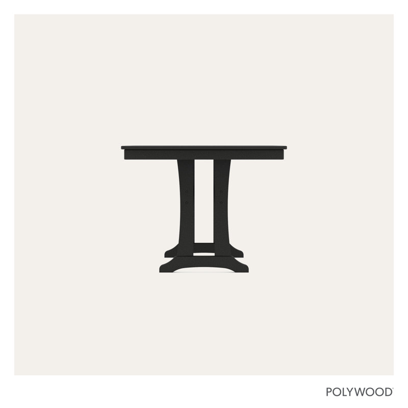 Nautical Trestle 38" x 73" Dining Table, Black