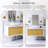 36 In. Stylish Wall-Mounted Bathroom Vanity With Ceramic Basin