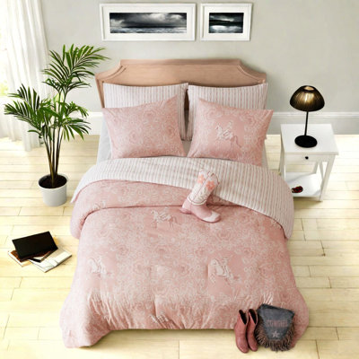 Ensembles de literie rose Western Cowgirl, ensemble d'édredon simple TG en microfibre