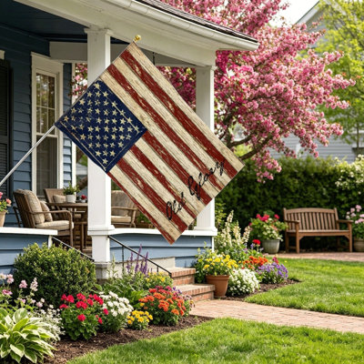 Drapeau vintage rétro avec œillets, style américain 35x24 pouces (90 x 60cm)