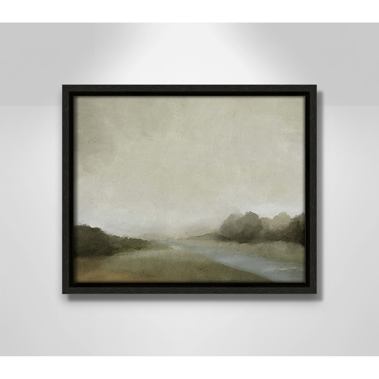 Vanora "Lovers Creek" Painting, 9.5" H x 11.5" W, Espresso