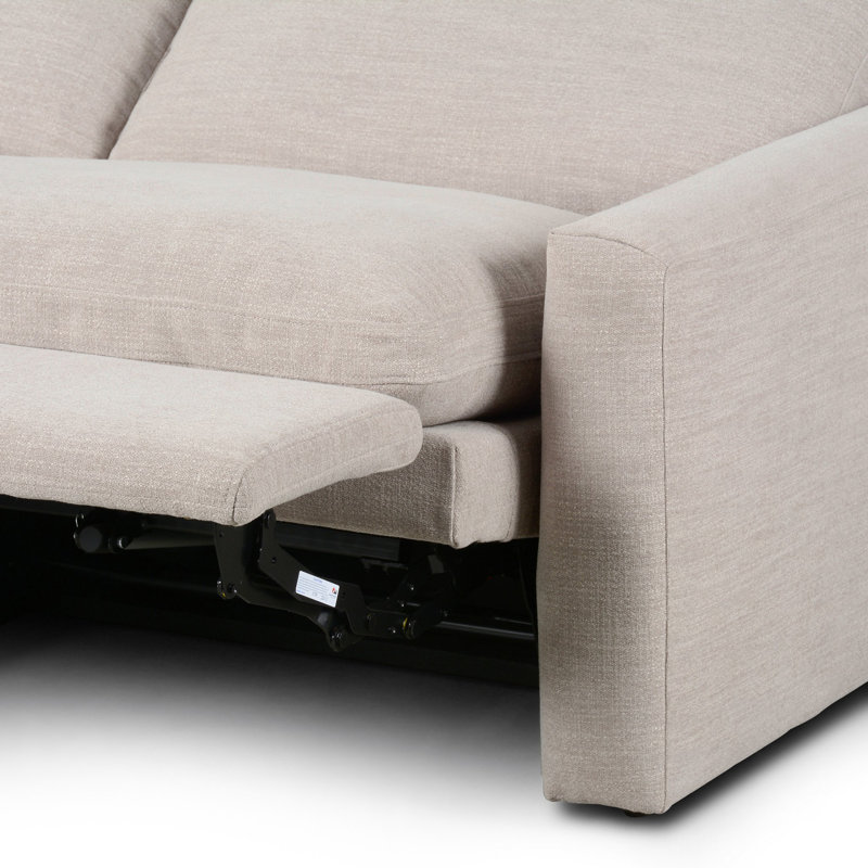 Tillery 78" Upholstered Power Reclining Loveseat, Laken Stone Performance Weave