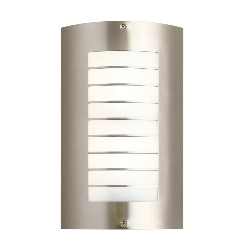 Applique murale d'extérieur en nickel brossé 2 lumières Warner, Nickel brossé