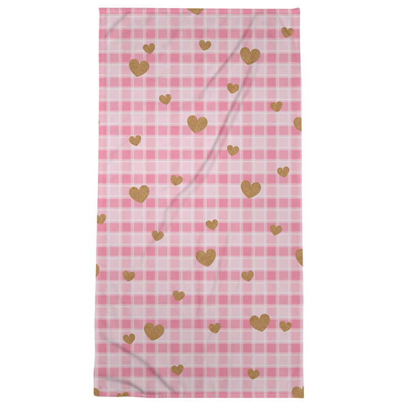 Bath Towel, Pink/Yellow, Bath Towel, Poly/Cotton