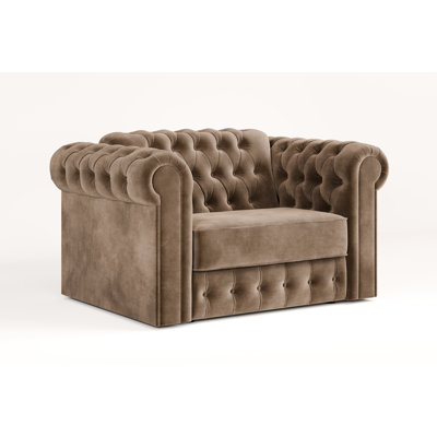 Jay-Be Chesterfield Snuggler Sofa Bed with E-Sprung Mattress - Luxe Velvet