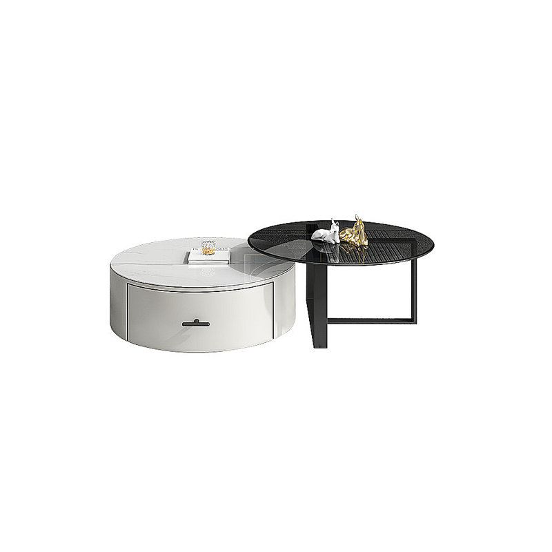 Table basse ronde moderne et luxueuse