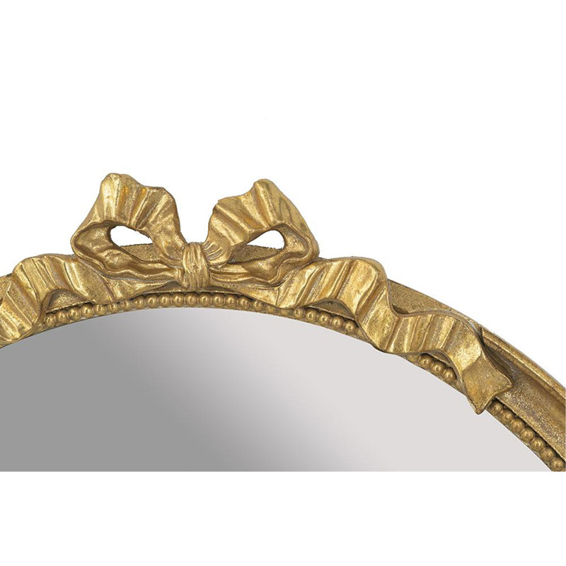 30x1.5x32" Round Wall Mirror with Ornate Gold Frame
