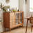 Glass Sliding Door Buffet Table