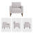 37 " Faux Leather Accent Chair Spacious Upholstered Armchair Set Of 2-194259028