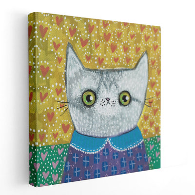 «Kooky Cat II», reproduction d'art sur toile