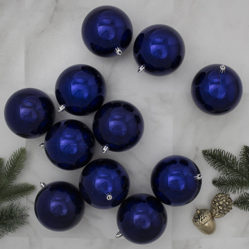 Boule de Noël brillante incassable, Bleu sirène