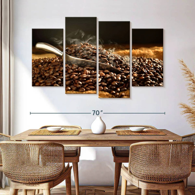 Grains de café torréfiés Yarlin, H 42 po x l 68 po