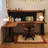 Brown L-Shaped Solid Wood writing desk