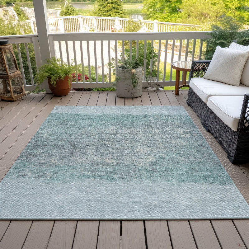 Machine Washable Indoor/Outdoor Eden ACN2214 Striped Rug, Rectangle 5' x 7'6"