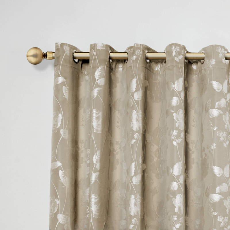 Abe Riegelsville Ball Extendable Eyelet Curtain Pole and Hardware Set, 1.6 - 3m, Antique Brass