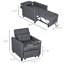 Chaise convertible 3-en-1, canapé-lit simple multifonctionnel