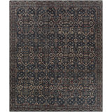 Smyrna Oriental Hand-Knotted Wool Charcoal Area Rug