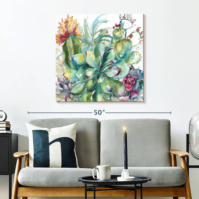 Aquarelle Harnek Succulent Garden I, H 30 po x l 30 po