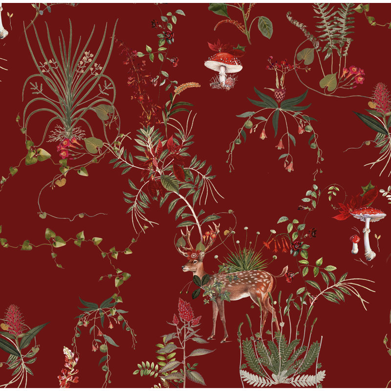 Red 100% Cotton Reversible 2 Piece Duvet Cover Set, 135 x 200 cm
