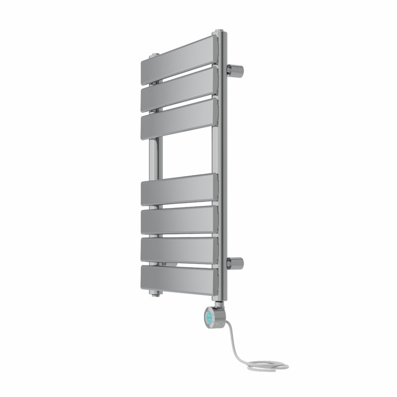 Flat Panel Towel Rail Heated Towel Rails, 65cm H x 40cm W x 6.2cm D, Chrome