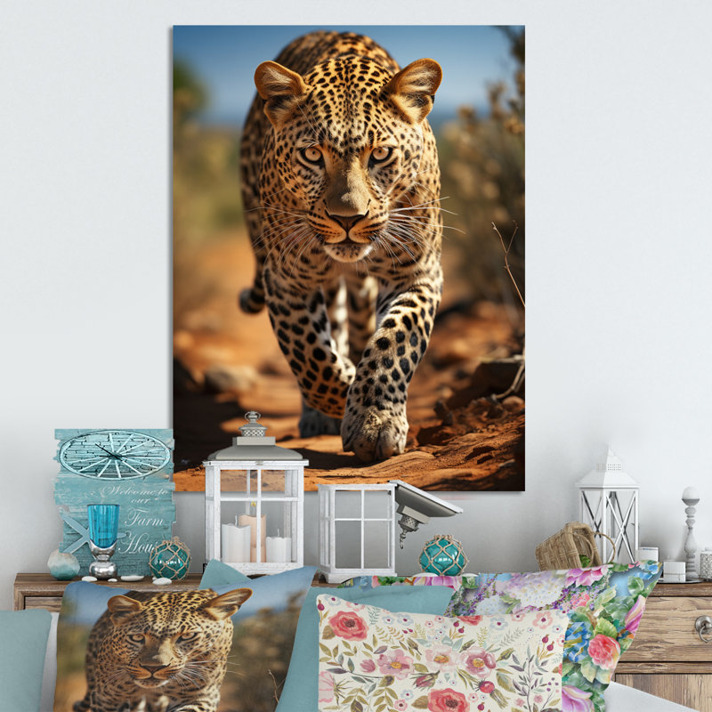 " African Leopard Portrait I ", 20" H x 12" W x 1" D